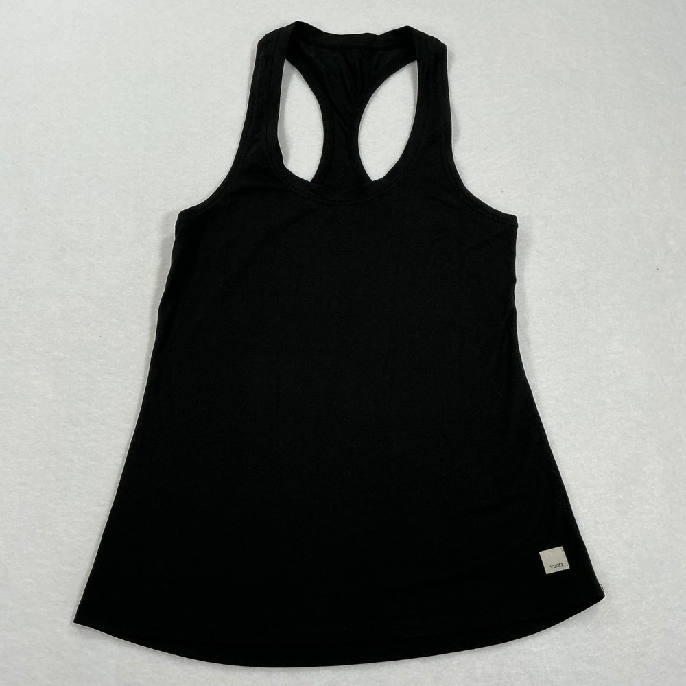 Vuori Lux Performance Racerback Tank Top Black Athletic Yoga SKU 1649